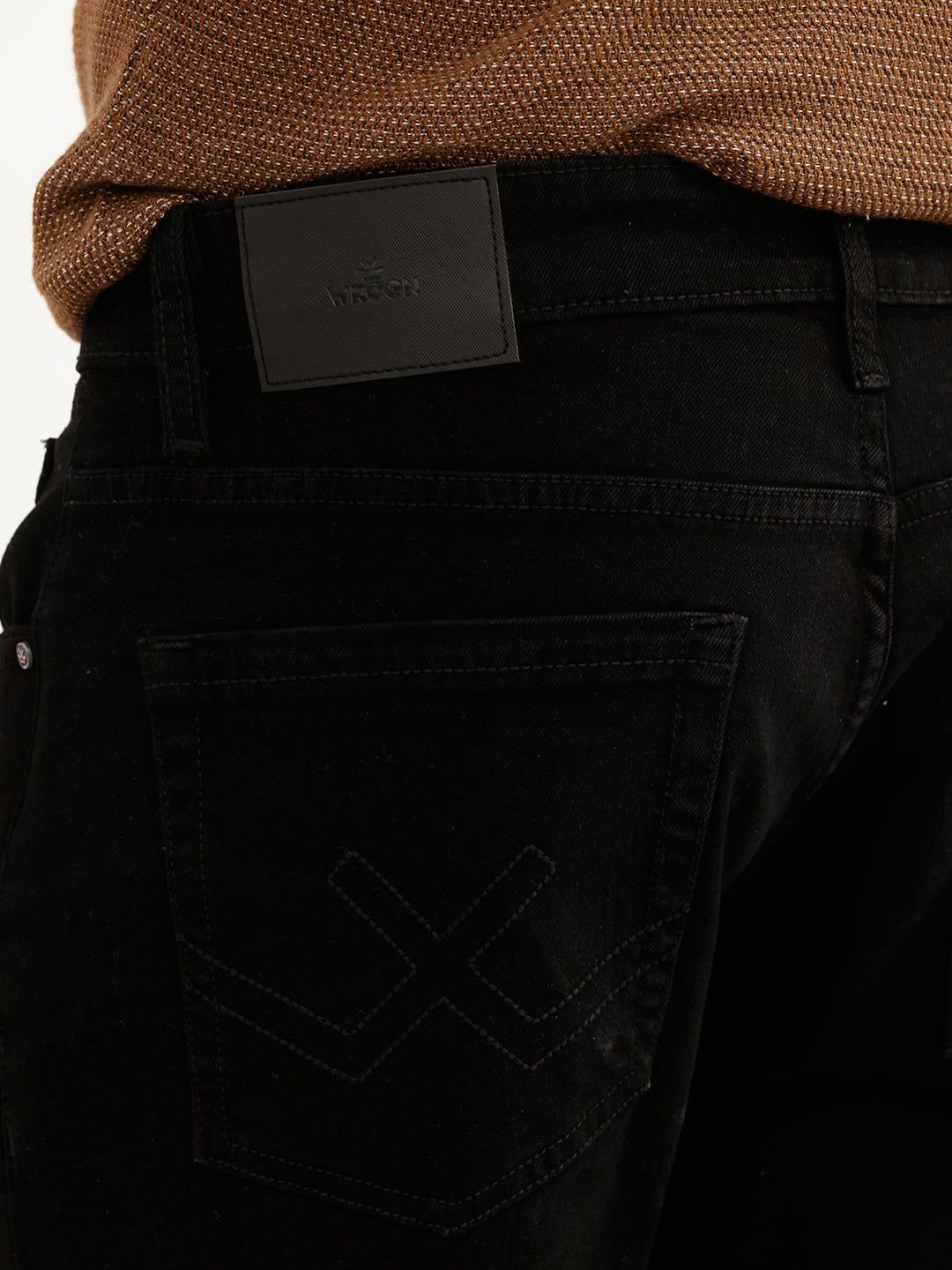 Solid Skinny Crop Fit Denim Jeans | Black