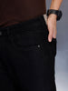 Men’s solid skinny-fit black jeans | Black