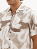 Resort Fit Textured AOP Shirt | Brown