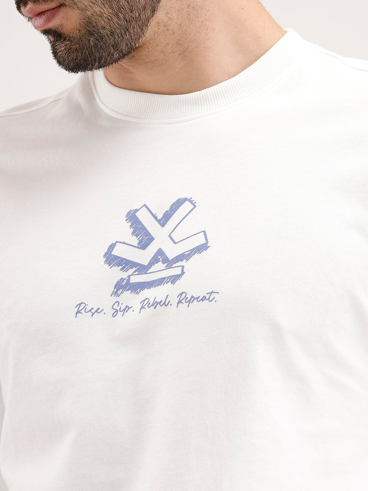 Oversized Back Printed T-Shirt | Off White