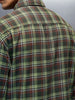 Men's Casual Oversized Fit Checkered Pattern Shirt | Green