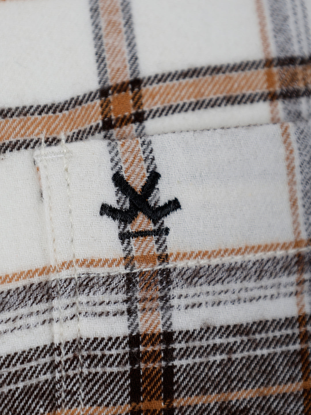 Comfort Fit Checkered Shirt | Off White