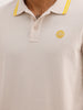 Classic Tipping Collar Polo T-Shirt | Beige | WWTS235F