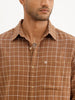 Checkered Slim Fit Full Sleeve Shirt | Brown | WSH02FSSL7019W
