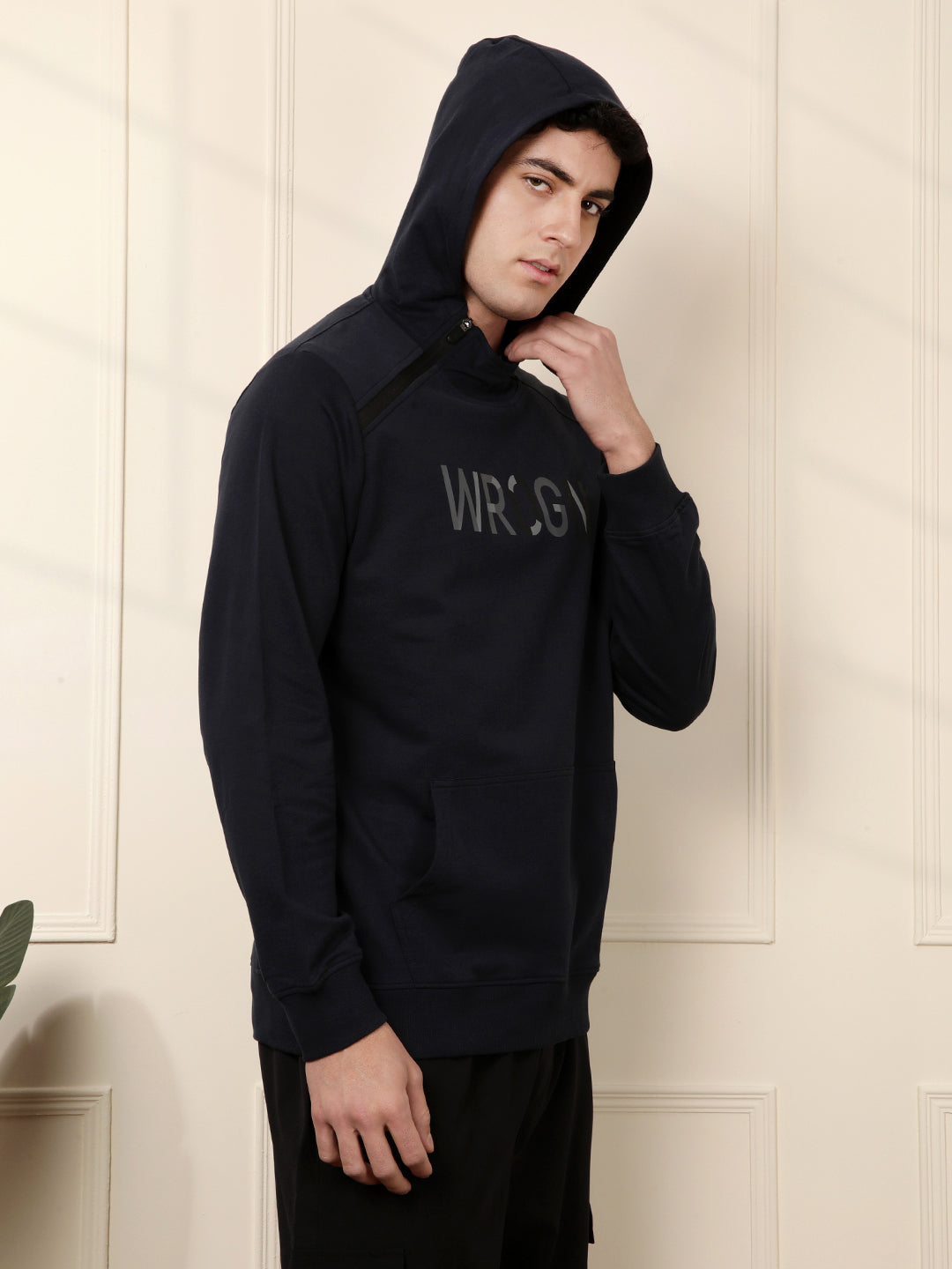 Hooded Zipper Slim Fit T-Shirt