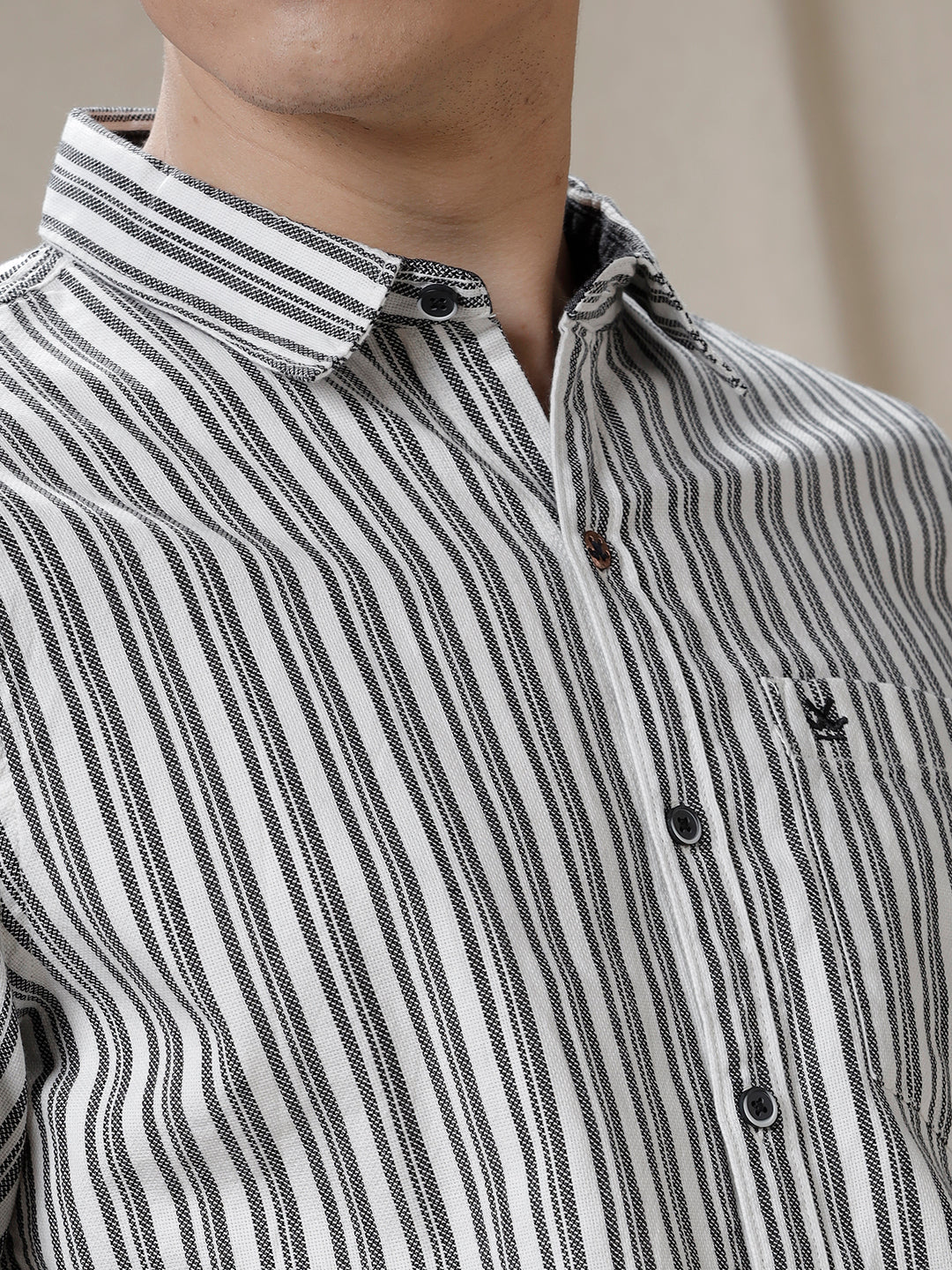 Vertical Stripes Slim Fit Shirt