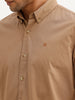 Solid Regular Fit Full Sleeve Shirt | Khaki