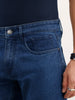 Slim Fit Solid Denim Jeans  | Blue