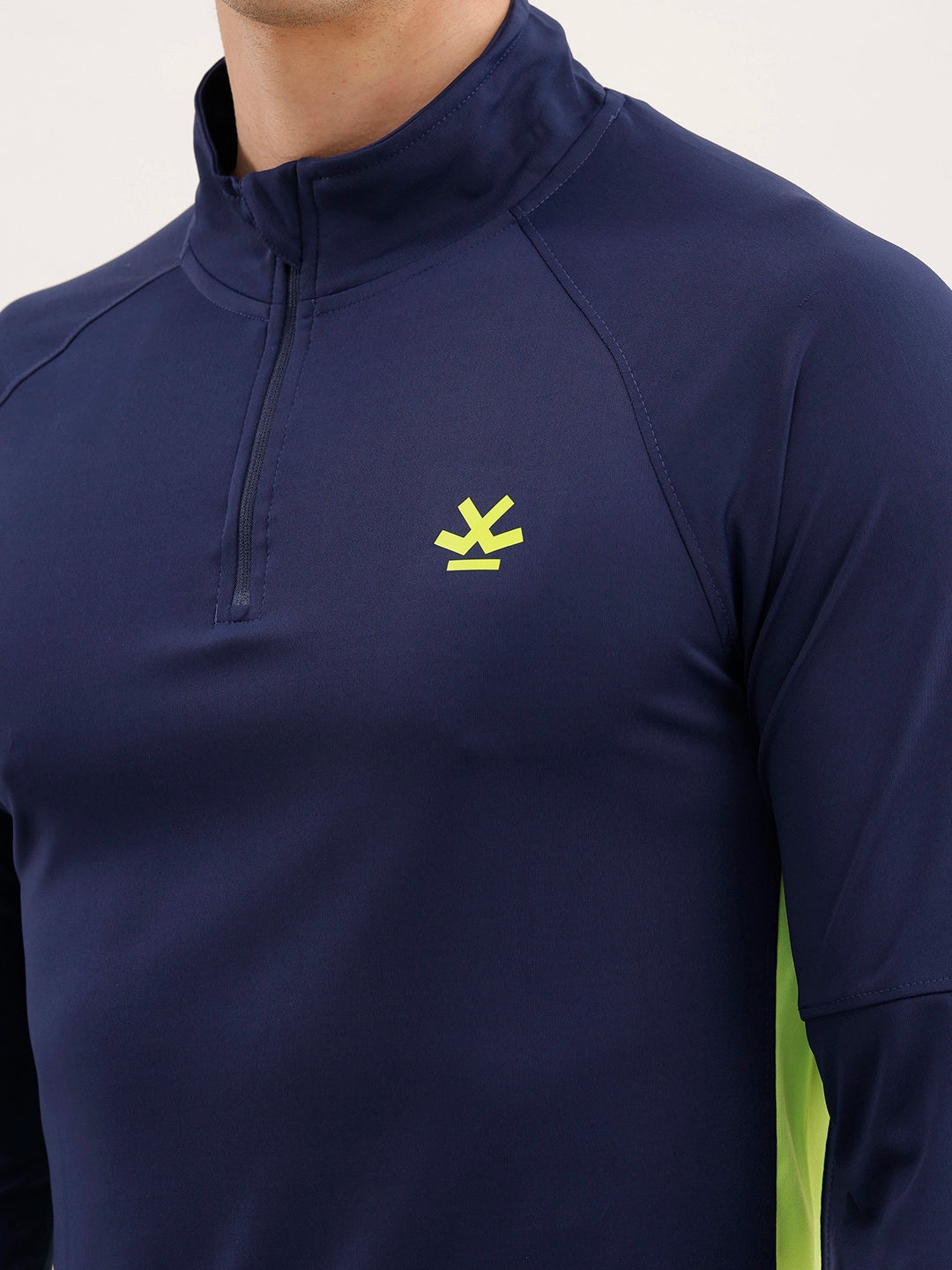 Slim Fit Full Sleeve Active T-Shirt | Navy Blue