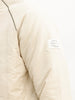 Solid Regular Fit Zipper Puffer Jacket | Beige