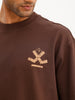Classic Oversized Back Printed T-Shirt | Brown