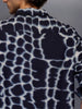 Men’s abstract pattern oversize shirt | Navy