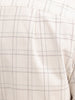 Slim Fit Checkered Corduroy Shirt | White