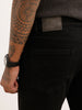 Solid Slim Fit Denim Jeans | Black