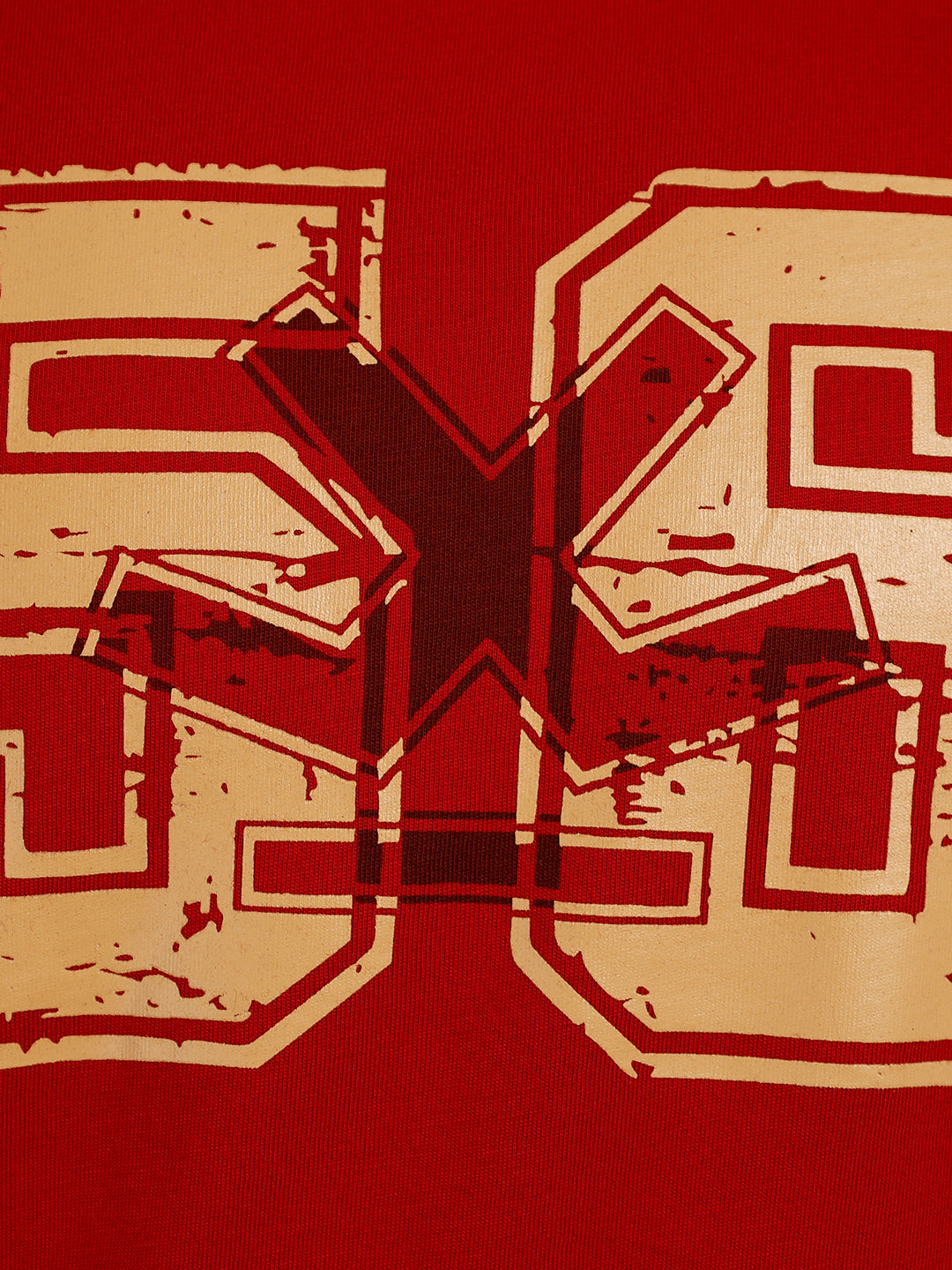 Vintage Varsity Style Graphic Tee | Red