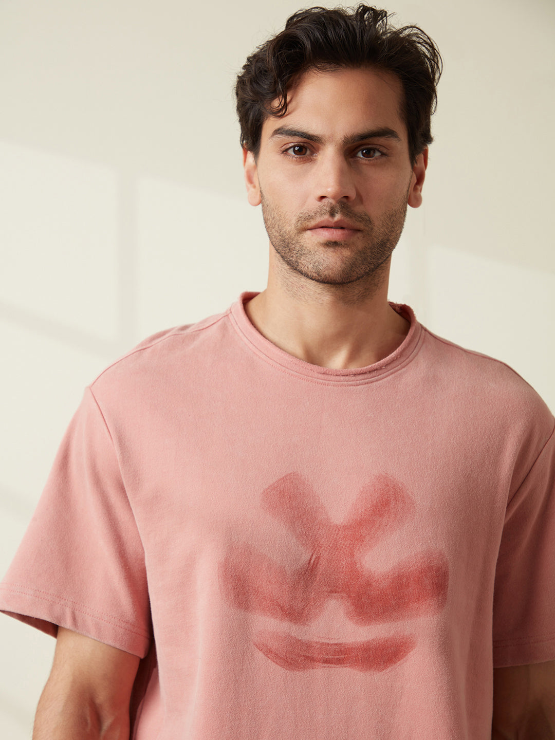 Logo Blur Washed Pink T-Shirt