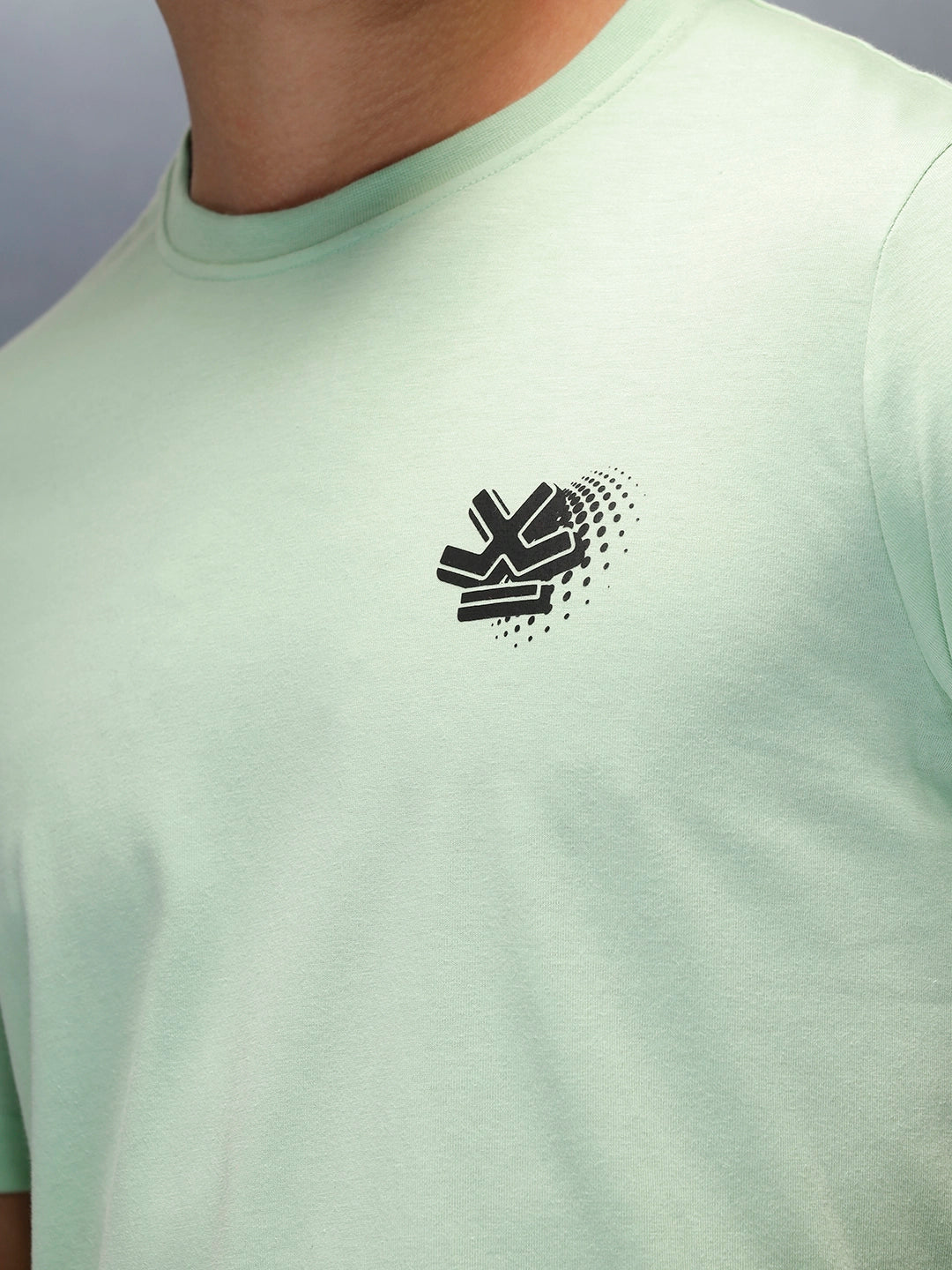 Wrogn Casual Regular Fit Graphic T-shirt | Light Green