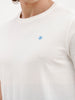 Placement Printed Slim Fit T-Shirt | White
