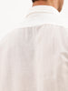 Linen Blend Solid Slim Fit Shirt | White