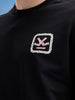 Oversized Fit Puffer Back Printed T-Shirt | Black