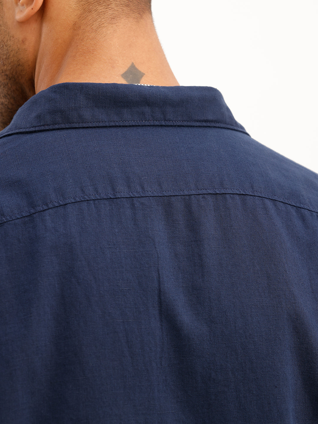 Solid Slim Fit Full Sleeve Shirt | Navy Blue