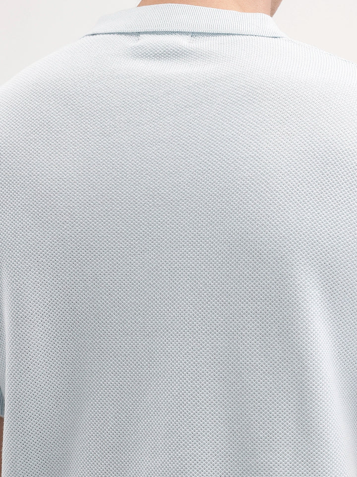 Solid Slim Fit Polo T-Shirt | Light Blue