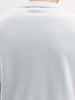 Slim Flat Knit Polo T-Shirt | Light Blue