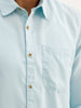 Solid Regular Fit Full Sleeve Shirt | Light Green