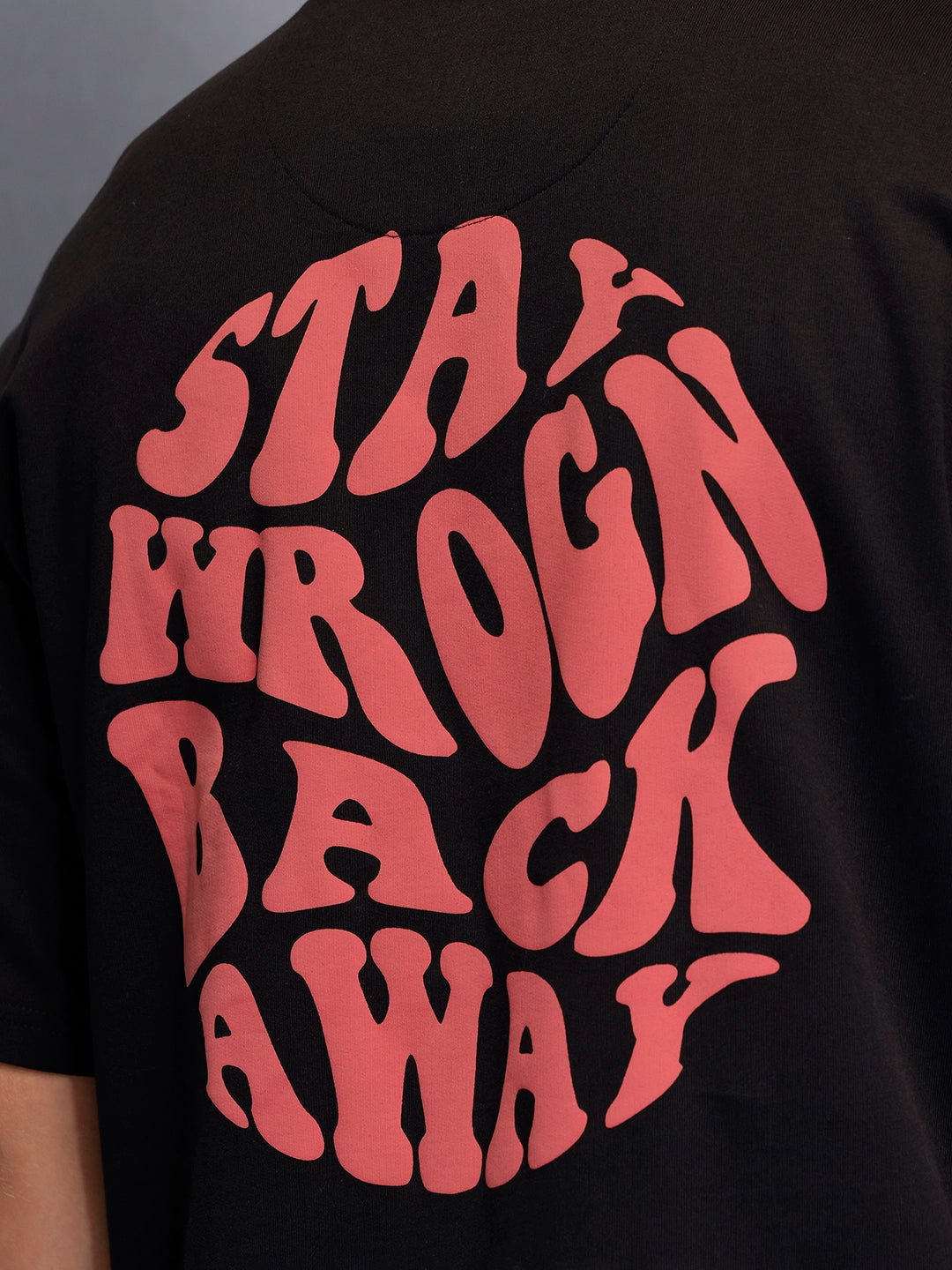 Oversized back-print tshirt | Black