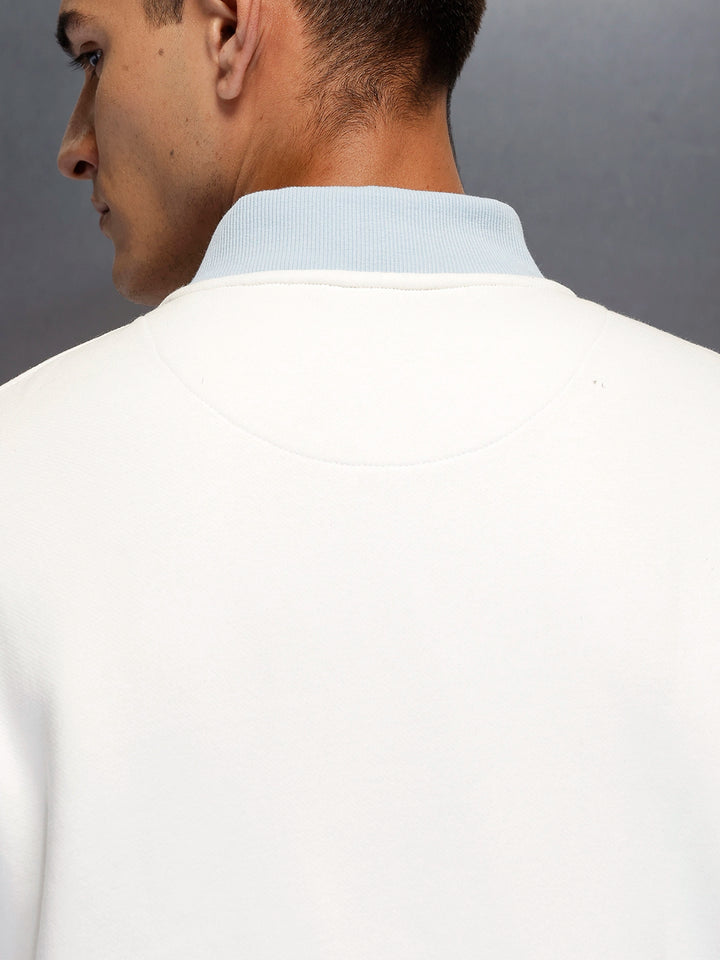 Men's Comfort Fit Zip-Up Sweatshirt |  White