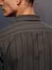 Men's casual striped pattern shirt | Green