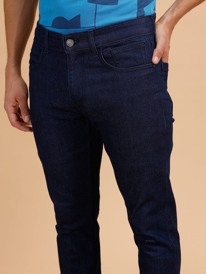 Casual Slim Fit Jeans | Dark Blue