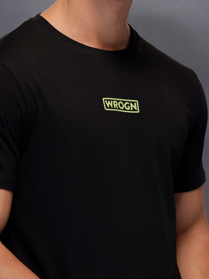 Solid Regular Fit T-Shirt   |  Black