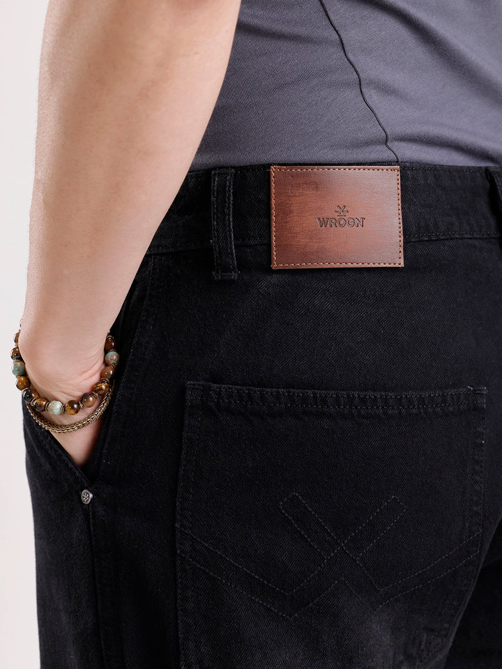 Washed Loose Fit Cargo Denim   |  Grey