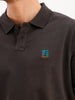 Slim Fit Emroidered Patch Detail Polo T-Shirt | Grey