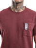 Raw Edged Maroon Slim Fit T-Shirt