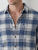 Regular Fit Checkered Shirt | Blue