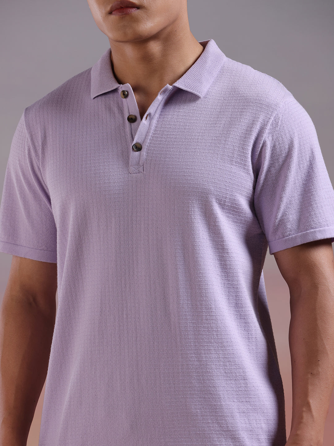 Lavender Twist Polo T-Shirt