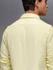 Solid Textured Full Sleeve Shirt   |  Yellow