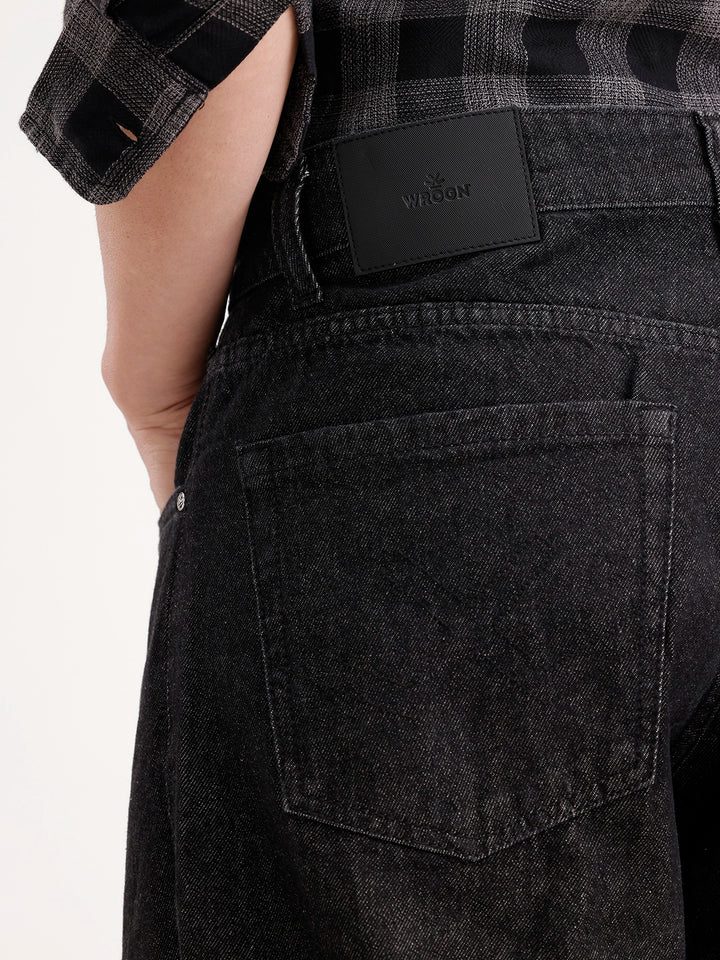 Loose Fit Denim Jeans | Black