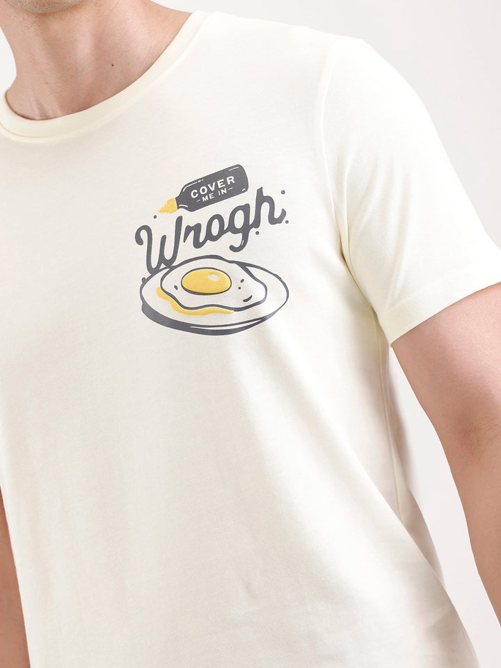 Classic Placement Printed T-Shirt   |  Yellow
