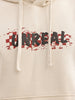 Classic Placement Printed Hooded Sweatshirt | Beige