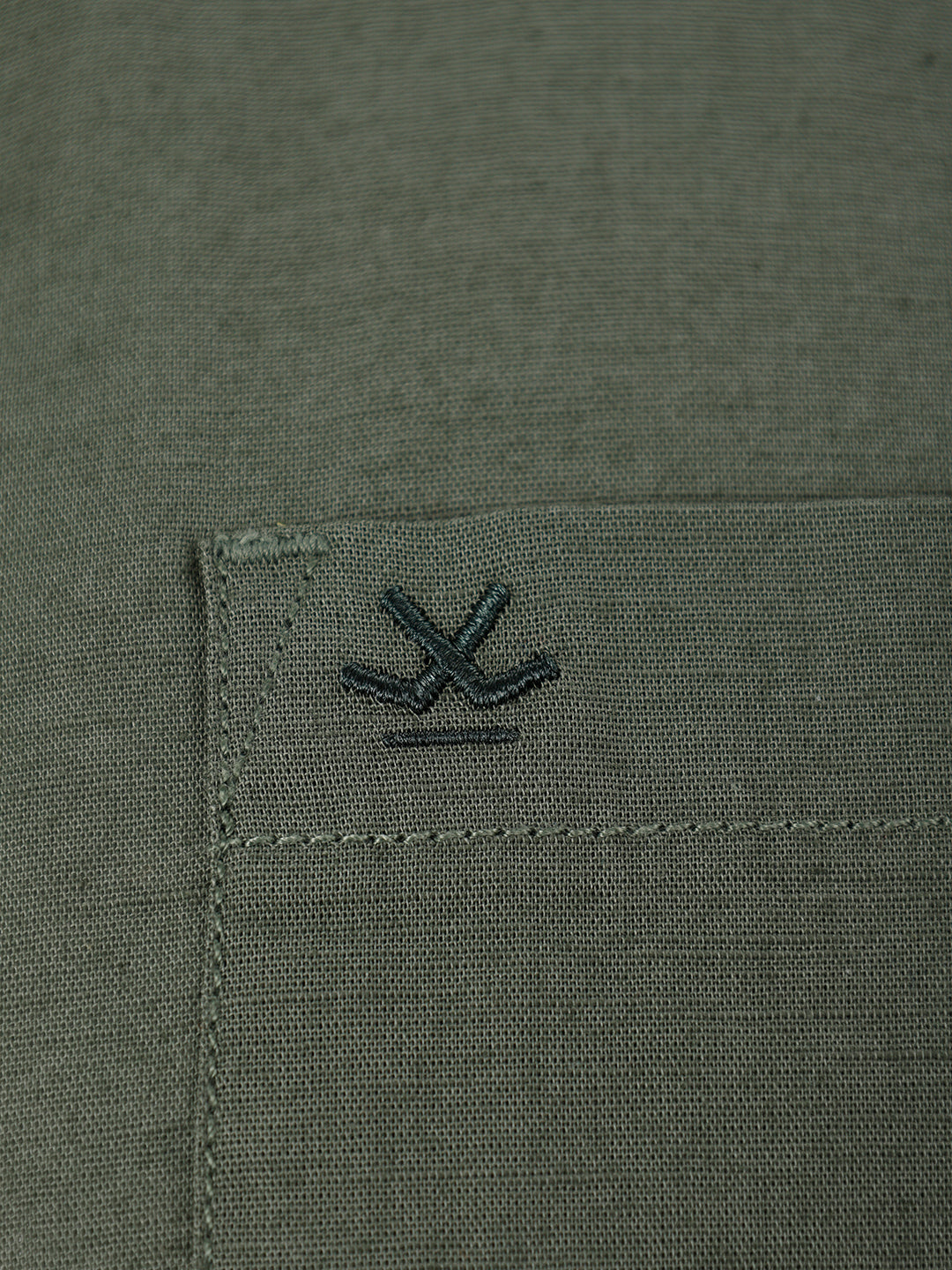 Solid Slim Fit Full Sleeve Shirt | Olive