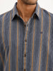 Slim Fit Striped Full Sleeve Shirt | Blue | WSH02FSSL0032S