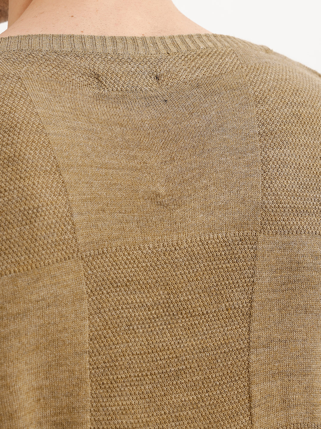 Regular Fit Textured T-Shirt | Khaki | WSW02FSRE1033W