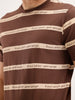 Slim Fit Striped T-Shirt | Brown