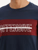 Slim Fit Cut & Sew Full Sleeve T-Shirt | Navy Blue