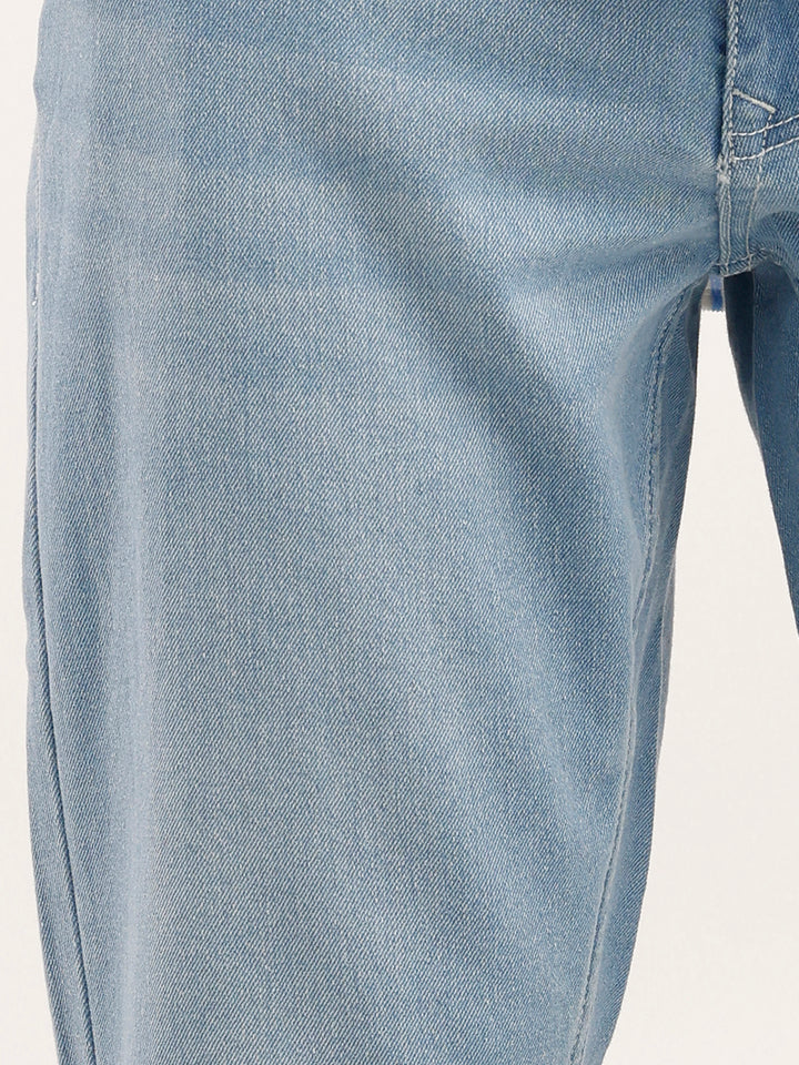 Faded Straight Fit Denim Jeans | Light Blue