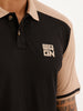 Slim Fit Panel Printed Polo T-Shirt | Beige
