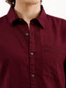 Solid Regular Fit Shirt | Wine